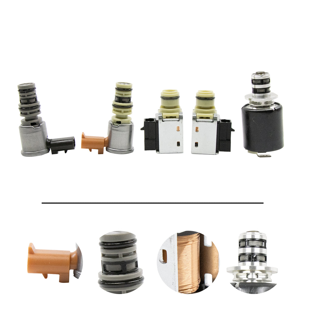 4L60E 4L65E Transmission Master Solenoid Kit Compatible with GM EPC Shift 1993-2002 5pc Set(100% New)
