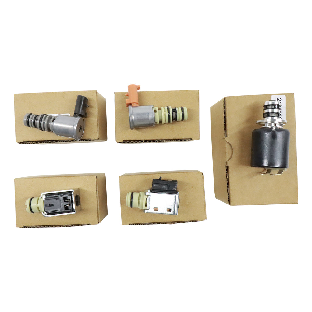 4L60E 4L65E Transmission Master Solenoid Kit Compatible with GM EPC Shift 1993-2002 5pc Set(100% New)